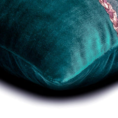 Resplendent Peacock Lumbar Pillow Cover