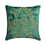 Aureate Ivory - Gold Velvet Throw Pillow Cover