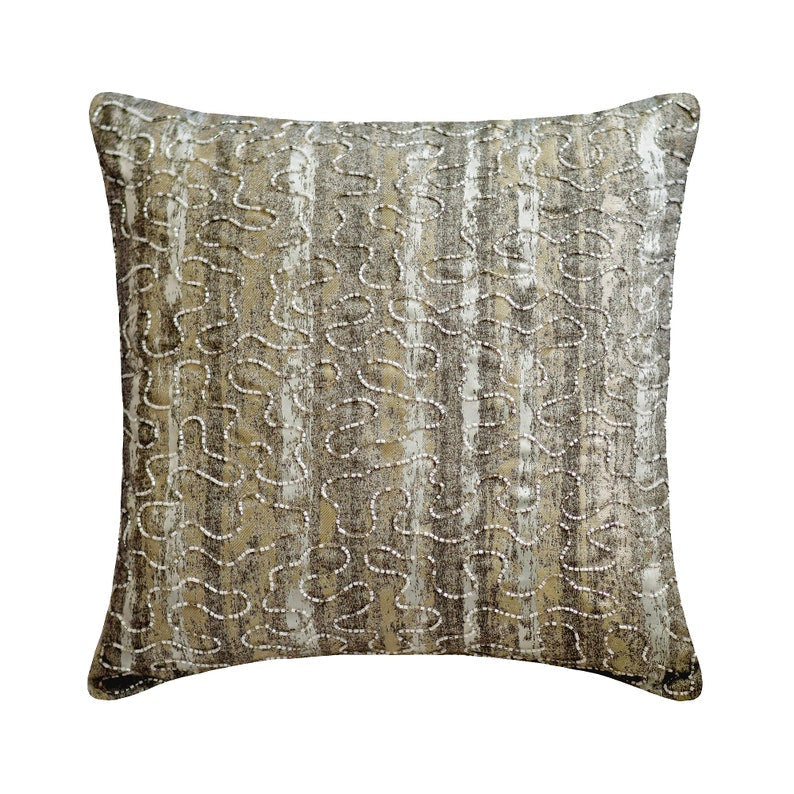 Time To Time Silver Throw Cushion Cover