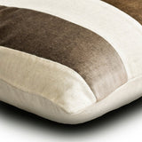 Velvet Band Choco Throw Cushion Cover