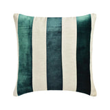 Velvet Band Turquoise - Blue Velvet & Linen Throw Cushion Cover