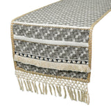 Nomad Lace - Grey Jacquard Decorative Table Runner