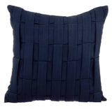 Dull Blue Love Tune - Dull Blue Faux Suede Throw Pillow Cover