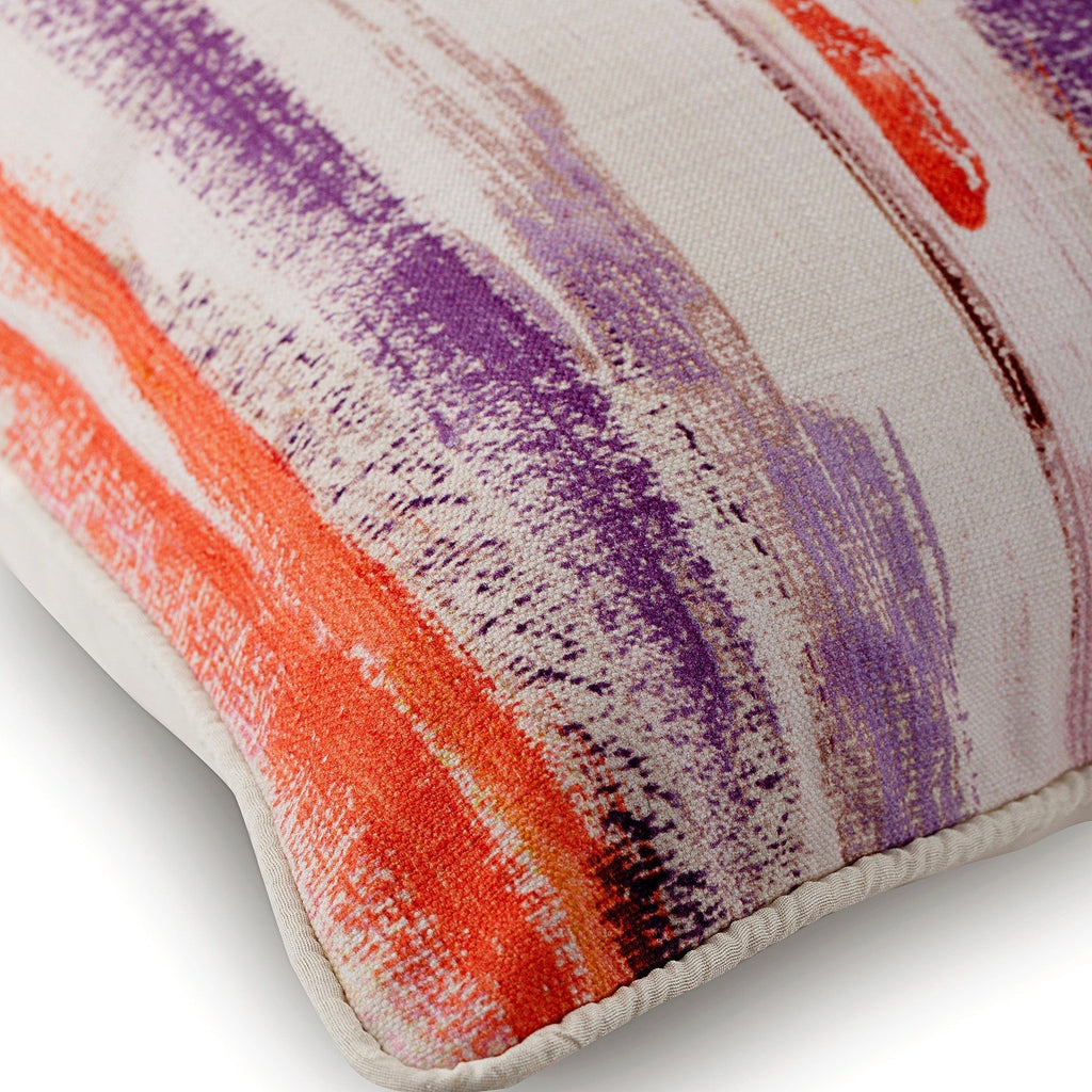 Ink Paint - Multicolor Cotton Throw Pillow Cover