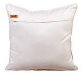 Invisible White - White Faux Leather Throw Pillow Cover