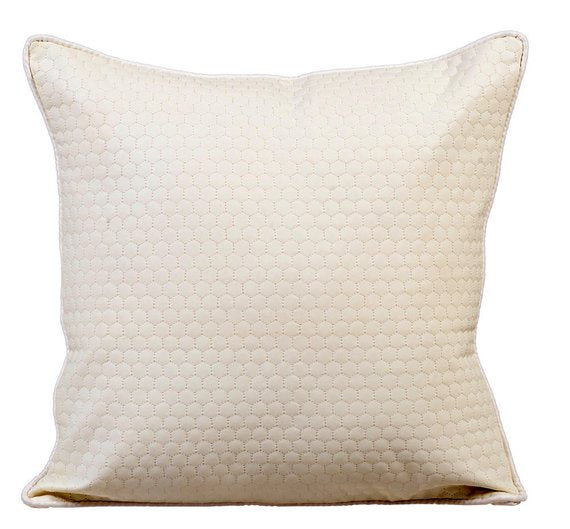 Invisible White - White Faux Leather Decorative Euro Sham