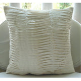 Ivory Beauty - Ivory Art Silk Throw Pillow Cover