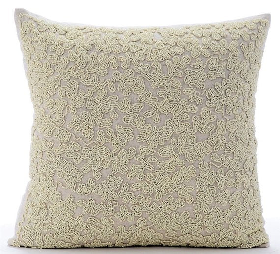 Ivory Dreams - Ivory Cotton Linen Decorative Euro Sham