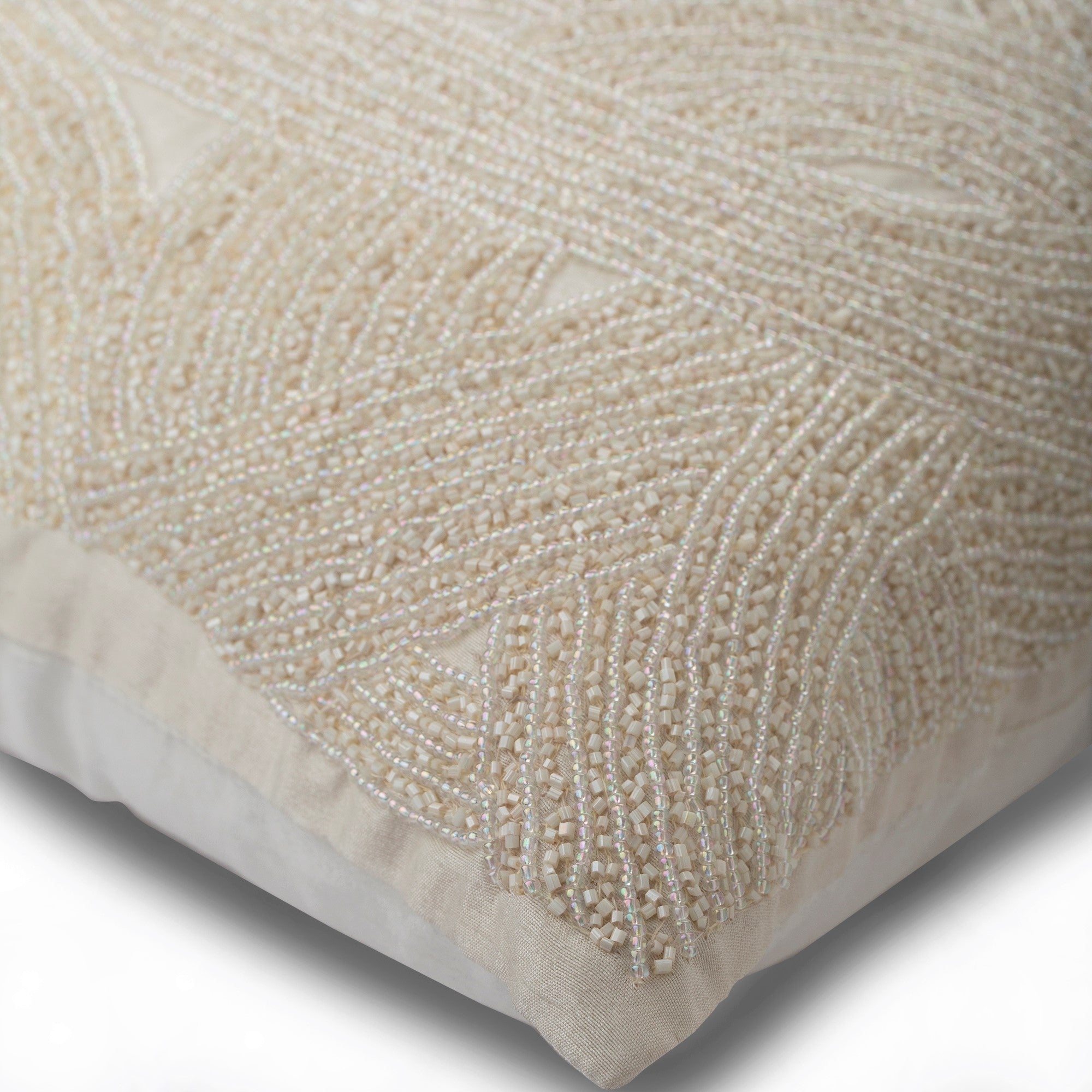Ivory Galaxy Ivory Silk Throw Pillow Cover