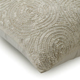 Ivory Swirls - Ivory Art Silk Decorative Euro Sham