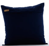 Jelly Fish At The Shore - Navy Blue Cotton Linen Throw Pillow Cover