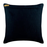 Jute Chorus - Navy Blue Cotton Linen Throw Pillow Cover