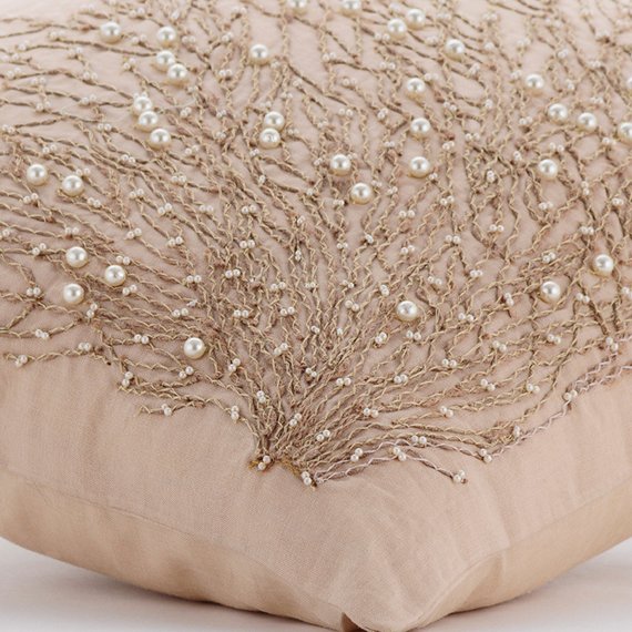 Jute Drought - Beige Cotton Linen Decorative Euro Sham