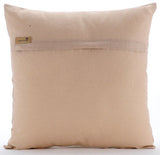 Jute Drought - Beige Cotton Linen Throw Pillow Cover