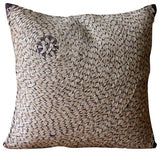 Jute Fetish - Brown Art Silk Decorative Euro Sham