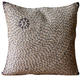 Jute Fetish - Brown Art Silk Decorative Euro Sham