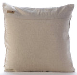 Jute Trellis - Natural Beige Cotton Linen Decorative Euro Sham