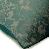 King Damask - Blue Jacquard Silk Throw Pillow Cover