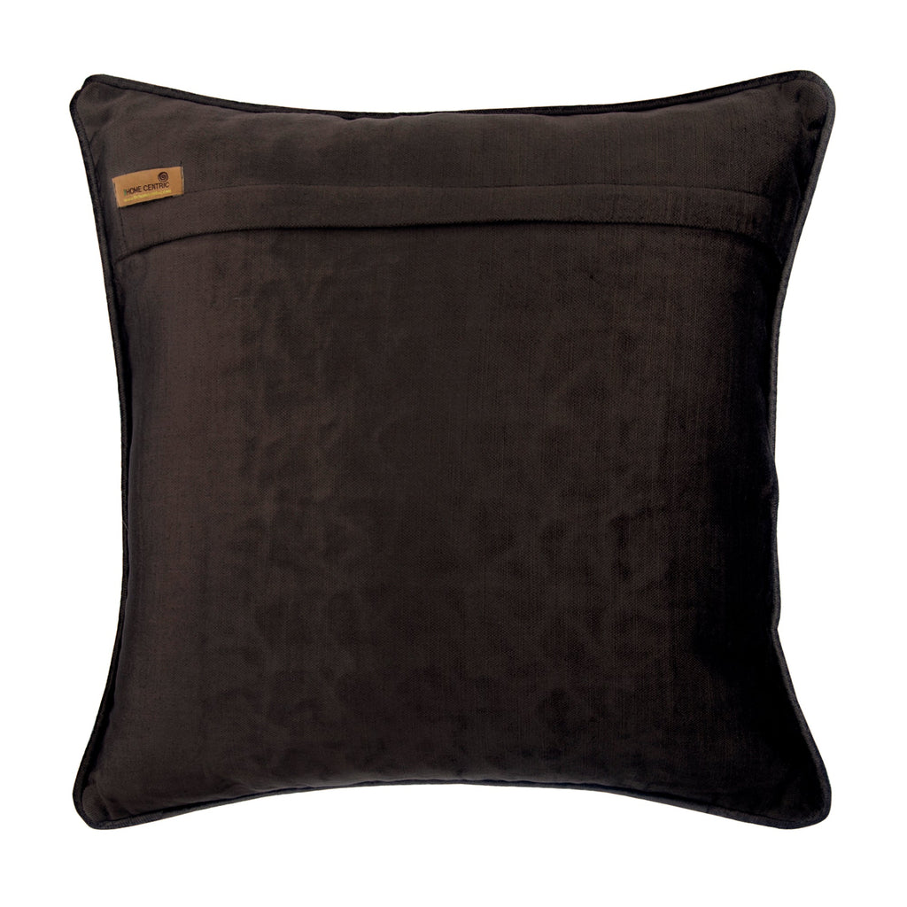Knotty Black - Black Velvet Throw Pillow Cover