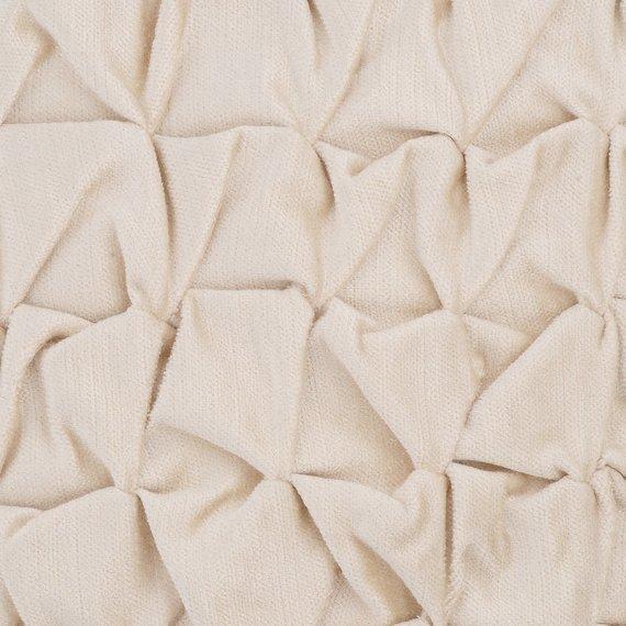 Knotty Pearl Ivory - Pearl Ivory Velvet Decorative Euro Sham