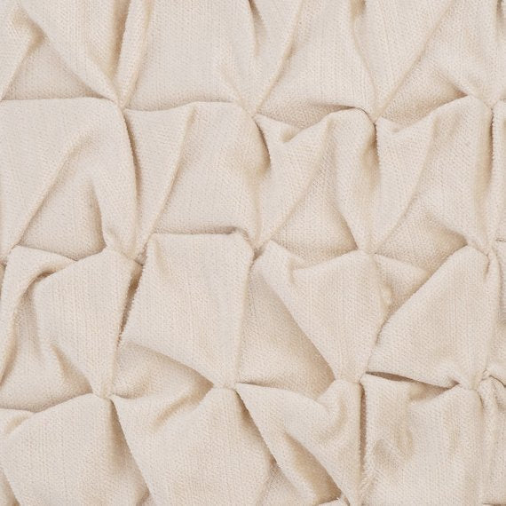 Knotty Pearl Ivory - Pearl Ivory Velvet Throw Pillow Cover