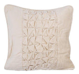 Knotted Ivory - Ivory Velvet Throw Pillow Cover