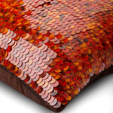 Koi Fishy Scales - Red Art Silk Throw Pillow Cover