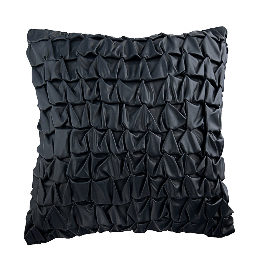 Rodeo Red - Red Faux Leather Throw Pillow Cover