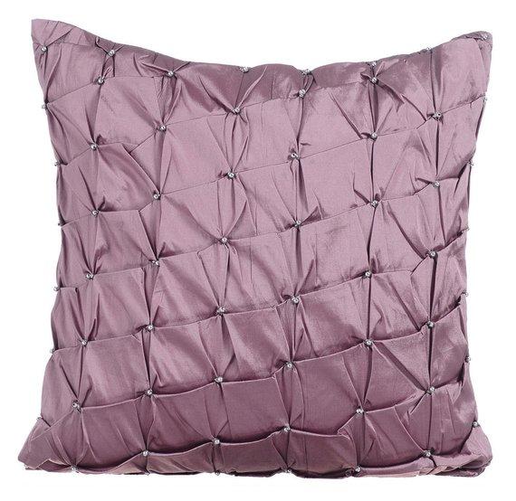 Lavender Texture - Lavender Taffeta Decorative Euro Sham