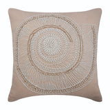 Lazy Snail - Beige Cotton Linen Decorative Euro Sham