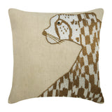 Leopard Purr - Natural Beige Linen Decorative Euro Sham