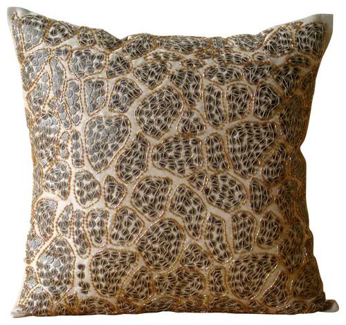 Leopard Spots Beige Animal Euro Sham