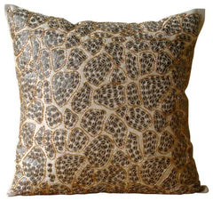 Leopard Spots Beige Animal Euro Sham