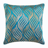 Liberty - Turquoise Blue Velvet Decorative Euro Sham