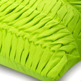 Lime Wind Folds - Lime Green Faux Suede Throw Pillow Cover