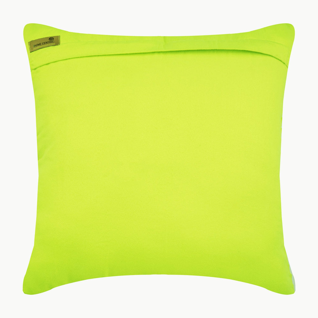 Lime Wind Folds - Lime Green Faux Suede Decorative Euro Sham