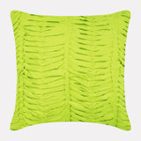 Lime Wind Folds - Lime Green Faux Suede Decorative Euro Sham