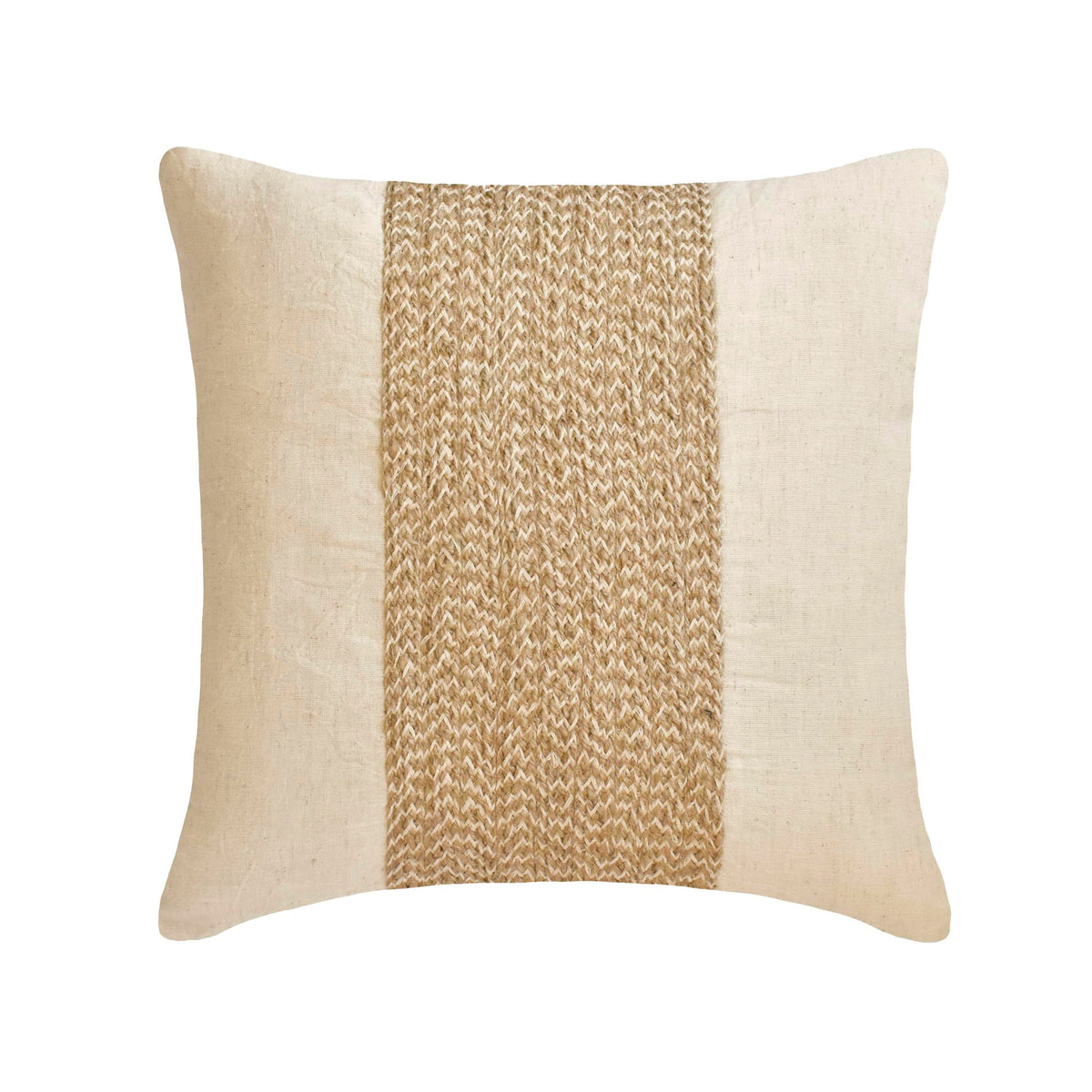 Linen Memories - Natural Beige Cotton Linen Decorative Euro Sham