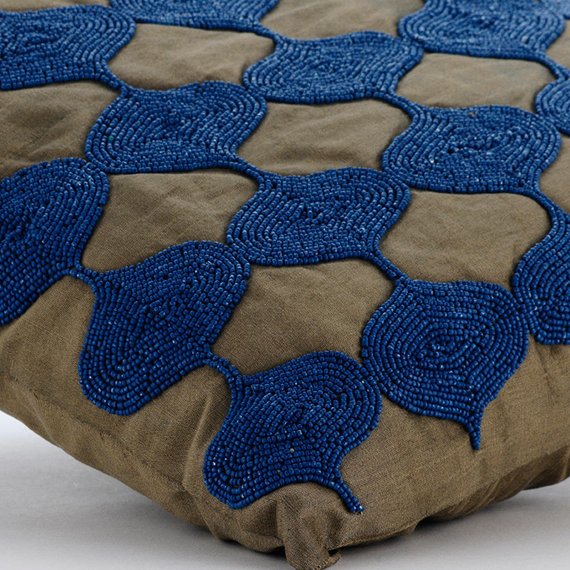 Royal Blue Tops - Blue Art Silk Throw Pillow Cover