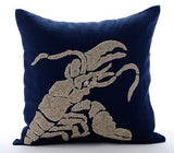 Sea Creature Themed Navy Pillow Collection
