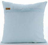 Lone Shell - Light Blue Cotton Linen Throw Pillow Cover