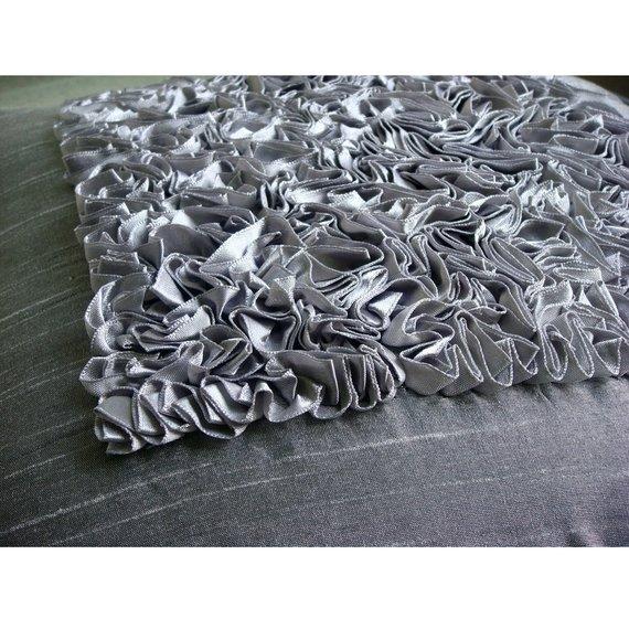 Love Vintage - Silver Art Silk Decorative Euro Sham