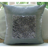 Love Vintage - Silver Art Silk Throw Pillow Cover