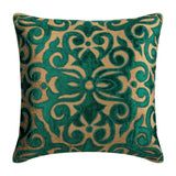 Loyal To Peacock Green - Peacock Green Velvet Decorative Euro Sham