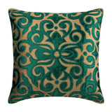 Moroccan Tile - Blue Velvet Throw Pillow Cover