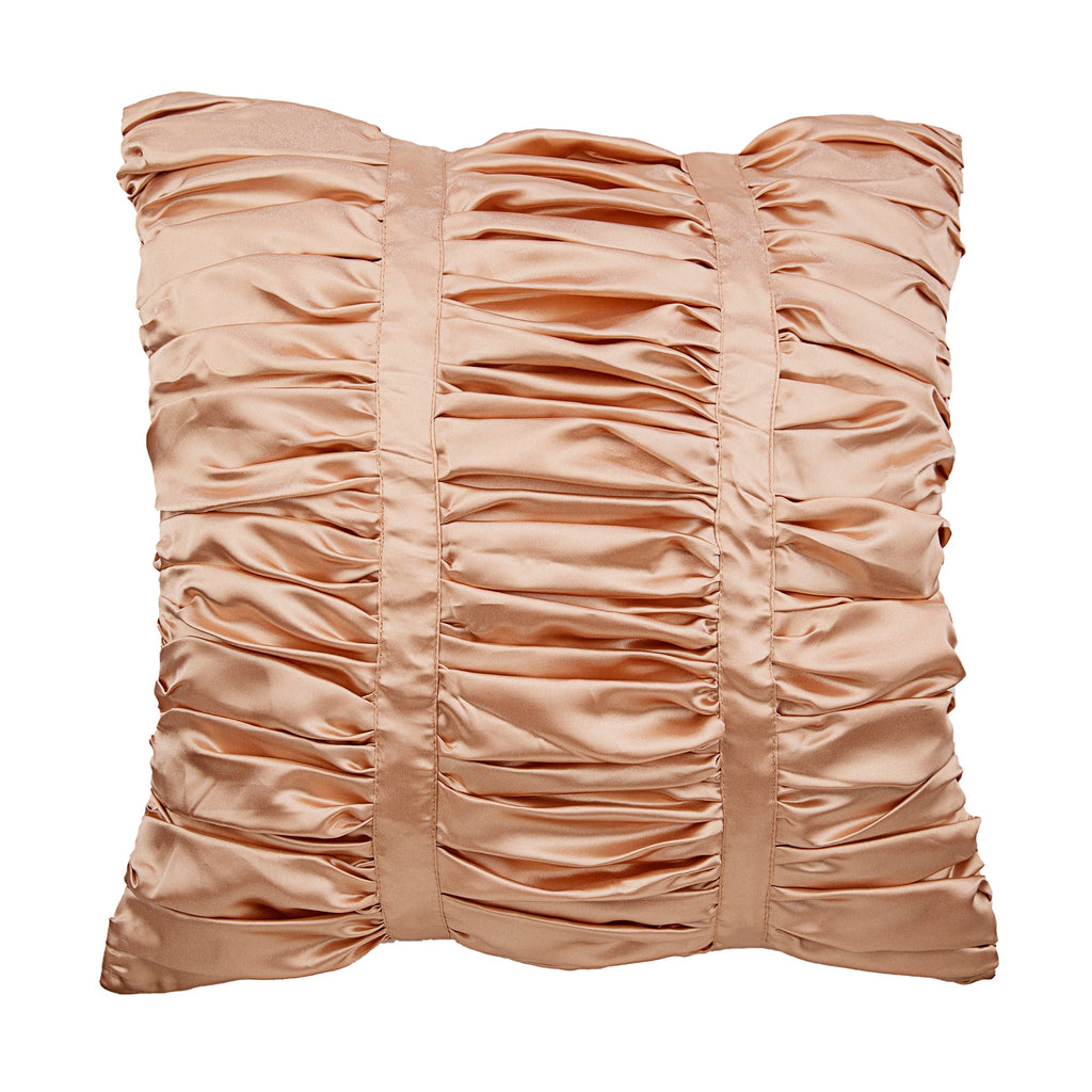 Lush - Peach Pink Satin Decorative Euro Sham