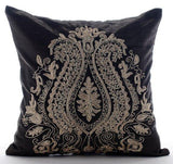 Magestic Gold - Charcoal Gray Velvet Decorative Euro Sham