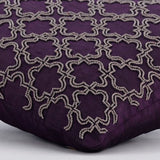 Magical Chase - Plum Art Silk Decorative Euro Sham