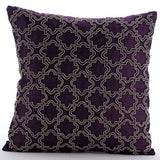 Magical Chase - Plum Art Silk Decorative Euro Sham