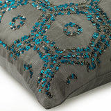 Magical Techno - Gray Art Silk Decorative Euro Sham